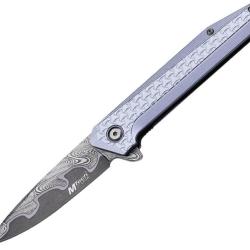 Couteau Pliant MTech A/O Lame Acier 3Cr13MoV Drop Point Manche Aluminium Gris Linerlock MTA2031GY