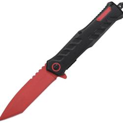 Couteau Pliant MTech A/O Lame Acier 3Cr13 Tanto Manche Alliage Noir Linerlock MTA2032BK