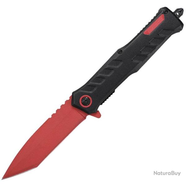 Couteau Pliant MTech A/O Lame Acier 3Cr13 Tanto Manche Alliage Noir Linerlock MTA2032BK