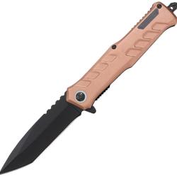 Couteau Pliant MTech A/O Lame Acier 3Cr13 Tanto Manche Alliage Tan Linerlock MTA2032BN