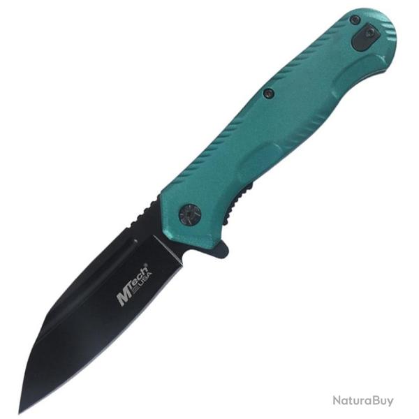 Couteau Pliant MTech A/O Lame Acier 3Cr13MoV Manche Aluminium Vert Linerlock MTA2033GN