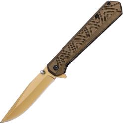Couteau Pliant MTech A/O Lame Acier 3Cr13MoV TiNi Manche Aluminium Vert Linerlock MTA2036GN