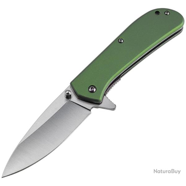 Couteau Pliant MTech A/O Lame Acier 3Cr13MoV Satin�e 8,26 cm Manche Aluminium Vert MTA2037GN