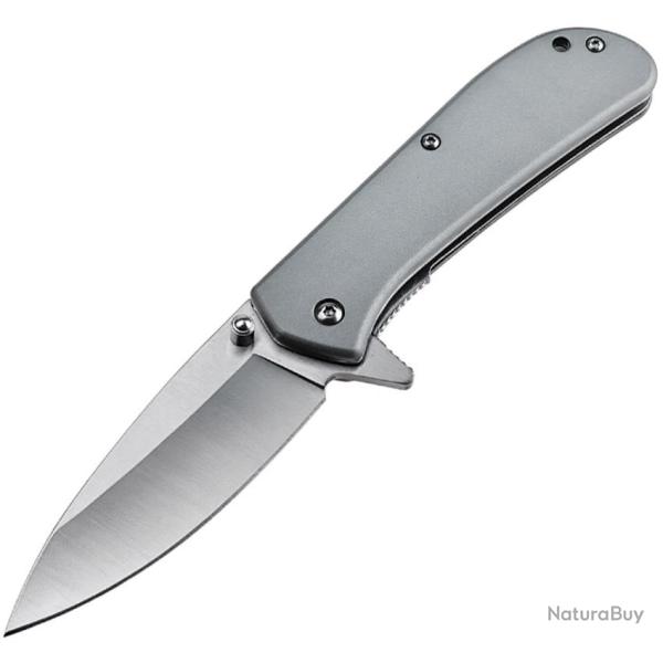 Couteau Pliant MTech A/O Lame Acier 3Cr13MoV Satin�e Manche Aluminium Gris Linerlock MTA2037GY