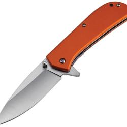 Couteau Pliant MTech A/O Lame Acier 3Cr13MoV Satin&eacute;e Manche Aluminium Orange Linerlock MTA2037OR