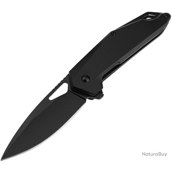 Couteau Pliant MTech A/O Lame Acier 3Cr13MoV Noire 8,26 cm Manche Aluminium Noir Linerlock MTA2038BK