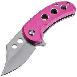 Couteau Pliant MTech A/O Lame Acier 3Cr13MoV Clip Point Manche Aluminium Rose Linerlock MTA2039PK