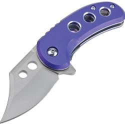 Couteau Pliant MTech A/O Lame Acier 3Cr13MoV Clip Point Manche Aluminium Violet Linerlock MTA2039PL
