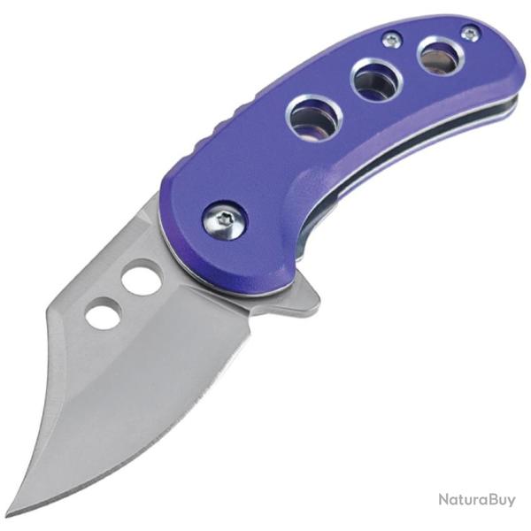 Couteau Pliant MTech A/O Lame Acier 3Cr13MoV Clip Point Manche Aluminium Violet Linerlock MTA2039PL