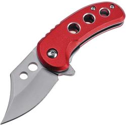 Couteau Pliant MTech A/O Lame Acier 3Cr13MoV Satin&eacute;e 5,72 cm Manche Aluminium Rouge MTA2039RD