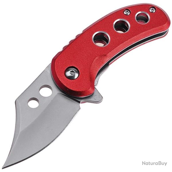 Couteau Pliant MTech A/O Lame Acier 3Cr13MoV Satin�e 5,72 cm Manche Aluminium Rouge MTA2039RD