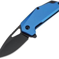Couteau Pliant MTech A/O Lame Acier 3Cr13MoV Noire 5,72 cm Manche Aluminium Bleu Linerlock MTA2040BL