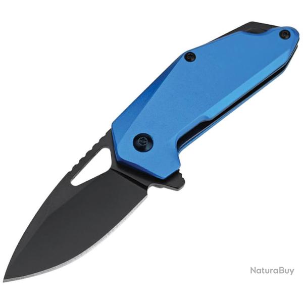 Couteau Pliant MTech A/O Lame Acier 3Cr13MoV Noire 5,72 cm Manche Aluminium Bleu Linerlock MTA2040BL