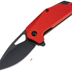 Couteau Pliant MTech A/O Lame Acier 3Cr13MoV Noire 5,72 cm Manche Aluminium Rouge MTA2040RD