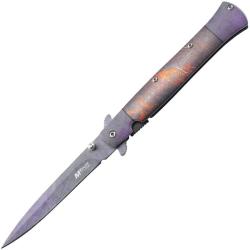 Couteau Pliant MTech A/O Lame Acier 3Cr13MoV Manche Aluminium Marron Noir et Violet MTA2041BN