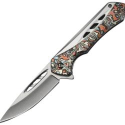 Couteau Pliant MTech A/O Lame Acier 3Cr13MoV Manche Aluminium Rouge et Gris Linerlock MTA2052RD