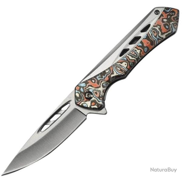 Couteau Pliant MTech A/O Lame Acier 3Cr13MoV Manche Aluminium Rouge et Gris Linerlock MTA2052RD