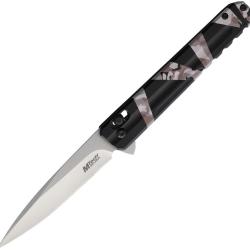 Couteau Pliant MTech A/O Lame Acier 3Cr13MoV Satin&eacute;e Manche Aluminium Noir Rapid Lock MTA2062SL
