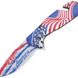Couteau Pliant MTech 250th Anniversary A/O Lame Inox Manche Aluminium Linerlock MTA2070F250