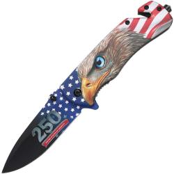 Couteau Pliant MTech Eagle A/O Lame Inox Drop Point Manche Aluminium Linerlock MTA2072E250