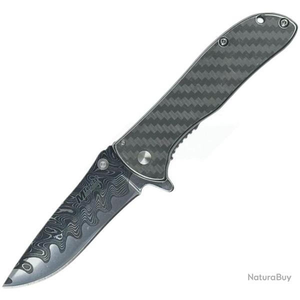Couteau Pliant MTech A/O Lame Inox 6,99 cm Gris Ferm� 9,53 cm Manche Inox Linerlock MTA2076GY
