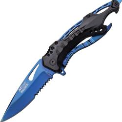 Couteau Pliant MTech A/O Lame Acier 3Cr13 Manche Synth&eacute;tique Noir Linerlock MTA705BL