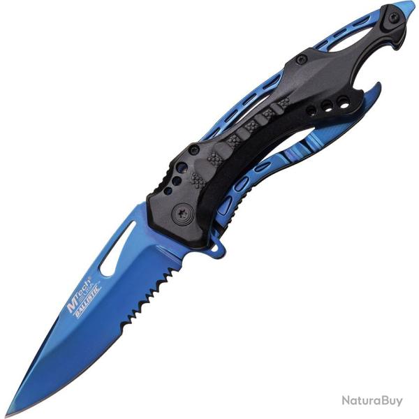 Couteau Pliant MTech A/O Lame Acier 3Cr13 Manche Synth�tique Noir Linerlock MTA705BL