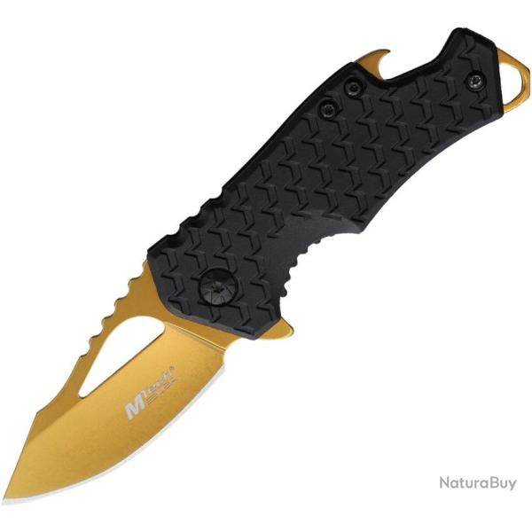 Couteau Pliant MTech A/O Lame Acier 440 5,7 cm Orange Ferm� 7,6 cm Manche Nylon Noir MTA882OR