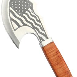 Hachette MTech American Flag T&ecirc;te Acier 3Cr13MoV Manche Cuir &Eacute;tui Cuir MTAXE001F