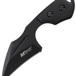 Couteau Fixe MTech Lame Acier 3Cr13 Hawkbill Manche Bois Noir &Eacute;tui Kydex MTFIX001BK