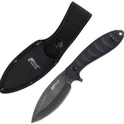 Couteau Fixe MTech Lame Acier 3Cr13MoV Stonewash Noire Manche G10 Noir &Eacute;tui Kydex MTFIX007BKW