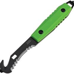 Couteau Fixe MTech Lame Acier 3Cr13MoV Manche ABS Vert &Eacute;tui Nylon MTFIX008GN