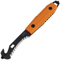 Couteau Fixe MTech Lame Acier 3Cr13MoV Manche ABS Orange &Eacute;tui Nylon MTFIX008OR