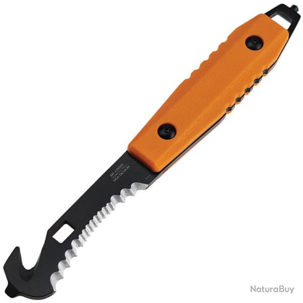 Couteau Fixe MTech Lame Acier 3Cr13MoV Manche ABS Orange �tui Nylon MTFIX008OR