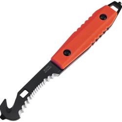 Couteau Fixe MTech Lame Acier 3Cr13MoV Manche ABS Rouge &Eacute;tui Nylon MTFIX008RD