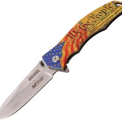 Couteau Pliant MTech Xtreme Constitution A/O Lame Acier 3Cr13 Manche Inox Linerlock MTXA849FC