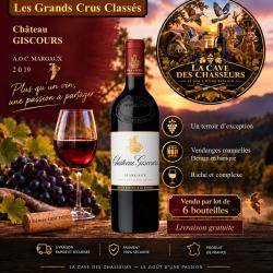 Ch&acirc;teau Giscours 2019 1 caisse de 6 bouteilles de 75cl AOC Margaux 3&egrave;me Grand Cru Class&eacute;