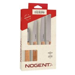 Coffret Nogent *** 4 pi&egrave;ces cerisier acier inox