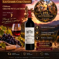 Ch&acirc;teau Grand Puy Lacoste 2017 1 caisse de 6 bouteilles de 75cl AOC Pauillac 5&egrave;me Grand Cru Class&eacute;