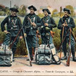 Carte postale ancienne - Arm&eacute;e fran&ccedil;aise - Groupe de Chasseurs Alpins -N&deg;8896