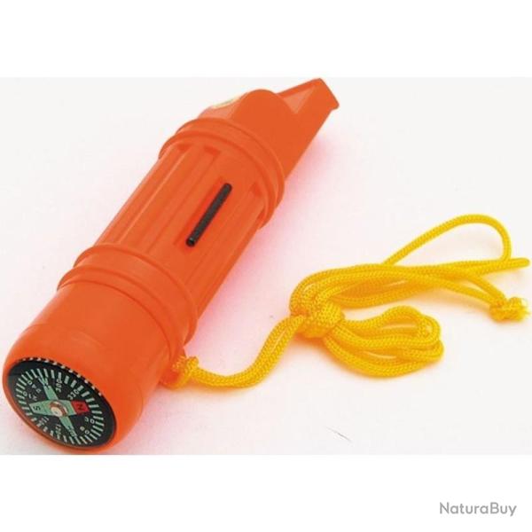 Sifflet de Survie Rough Rider Flint Compartiment de Stockage Lani�re Plastique Orange RR001