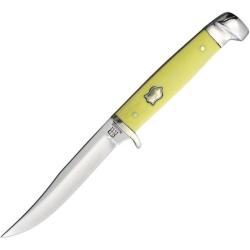 Couteau Fixe Rough Ryder Small Hunter Yellow Delrin Lame Acier 440 Manche Delrin Jaune RR1034