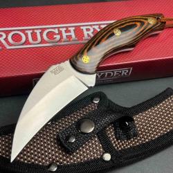 Couteau Rough Ryder Pakkawood Mosaic Lame Acier Inox Manche Pakkawood Housse Nylon RR2584