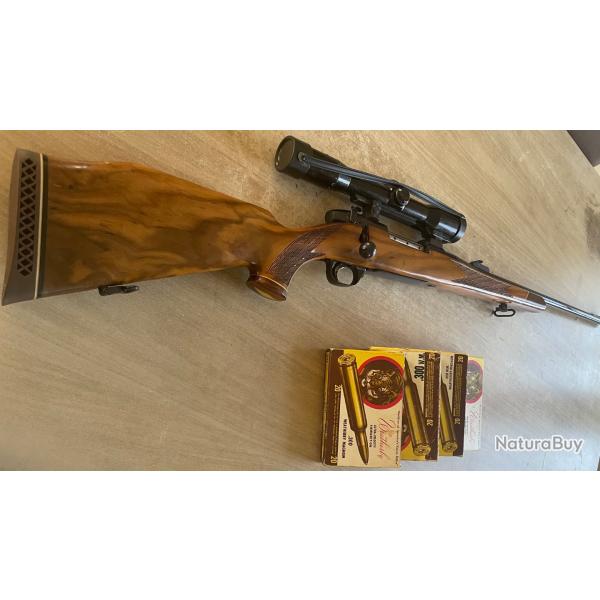 CARABINE WEATHERBY MARK V MODEL LUXE CAL . 300 WEATHERBY MAG LUNETTE ZEISS DAVIARI-D 1.5-6