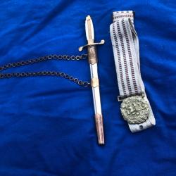 DAGUE D'OFFICIER BULGARE AVEC CEINTURON