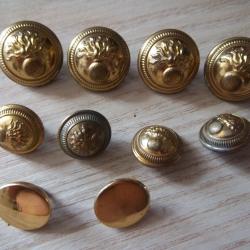 Lot de boutons anciens infanterie collection militaire