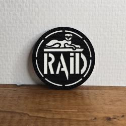 Patch brod&eacute; unit&eacute; d'&eacute;lite fran&ccedil;aise noir  phosphorescent