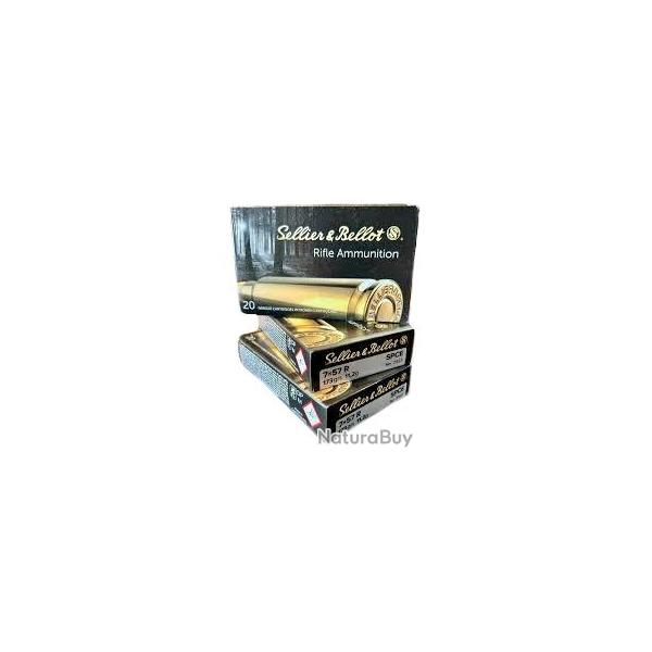 Cartouches Sellier & Bellot calibre 7X57R 11.2grs 173grs x20