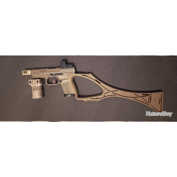 Canik TP9 Combat Elite (FDE) avec accessoires