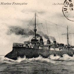 Carte postale ancienne Marine Fran&ccedil;aise croiseur Le Pothuau -N&deg;8906